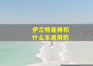 伊兰特座椅和什么车通用的