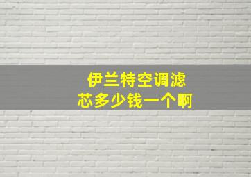 伊兰特空调滤芯多少钱一个啊