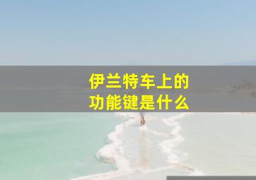 伊兰特车上的功能键是什么