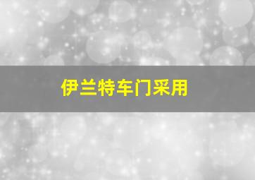 伊兰特车门采用