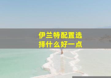 伊兰特配置选择什么好一点