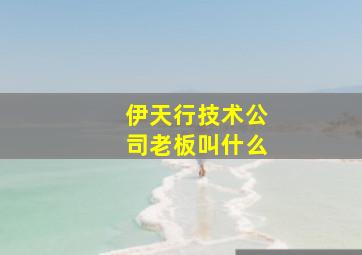 伊天行技术公司老板叫什么