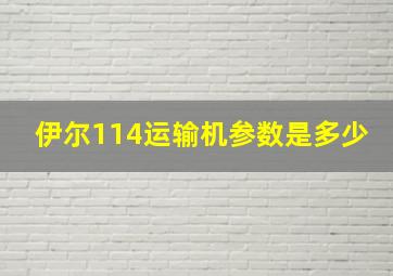 伊尔114运输机参数是多少