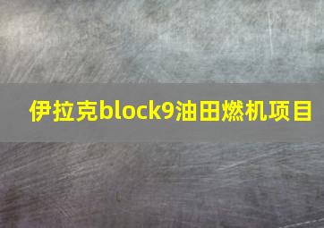 伊拉克block9油田燃机项目