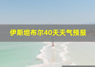 伊斯坦布尔40天天气预报