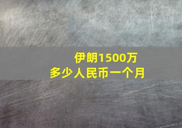 伊朗1500万多少人民币一个月