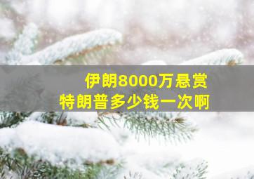 伊朗8000万悬赏特朗普多少钱一次啊