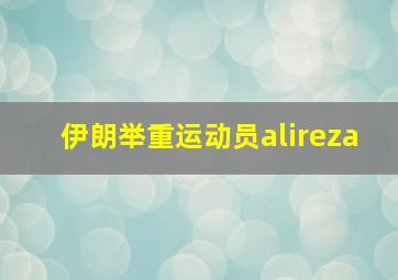 伊朗举重运动员alireza