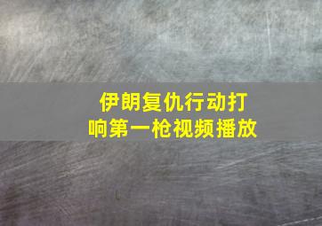 伊朗复仇行动打响第一枪视频播放