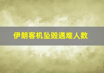 伊朗客机坠毁遇难人数