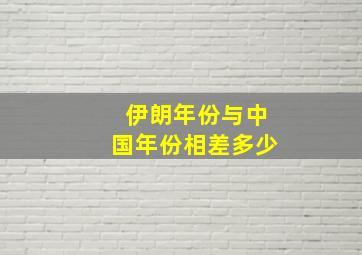 伊朗年份与中国年份相差多少