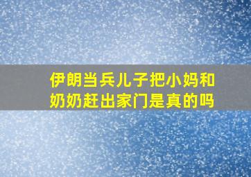 伊朗当兵儿子把小妈和奶奶赶出家门是真的吗