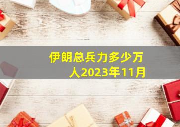 伊朗总兵力多少万人2023年11月