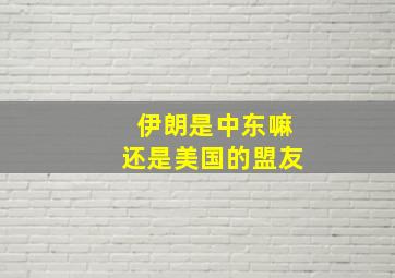 伊朗是中东嘛还是美国的盟友