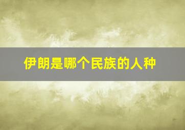 伊朗是哪个民族的人种