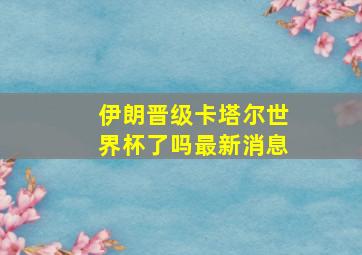 伊朗晋级卡塔尔世界杯了吗最新消息