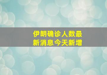 伊朗确诊人数最新消息今天新增