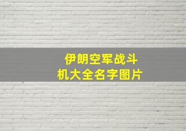 伊朗空军战斗机大全名字图片