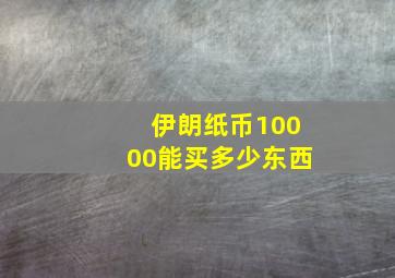 伊朗纸币10000能买多少东西