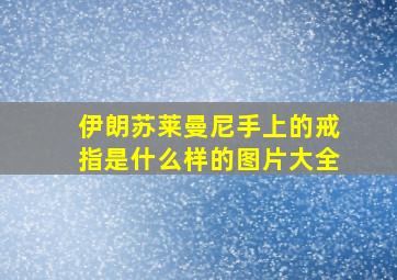 伊朗苏莱曼尼手上的戒指是什么样的图片大全