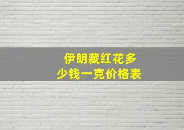 伊朗藏红花多少钱一克价格表