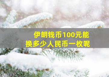 伊朗钱币100元能换多少人民币一枚呢