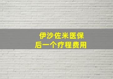 伊沙佐米医保后一个疗程费用