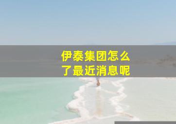 伊泰集团怎么了最近消息呢