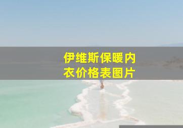 伊维斯保暖内衣价格表图片