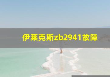 伊莱克斯zb2941故障