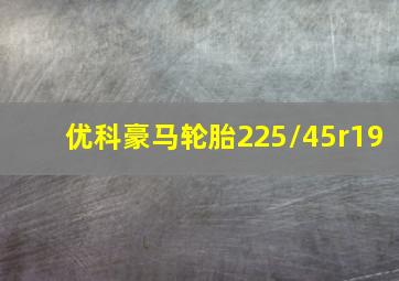 优科豪马轮胎225/45r19