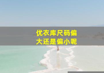 优衣库尺码偏大还是偏小呢