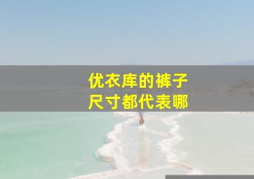 优衣库的裤子尺寸都代表哪