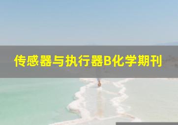 传感器与执行器B化学期刊