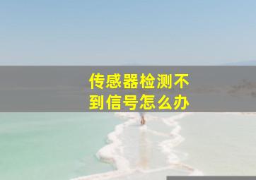 传感器检测不到信号怎么办