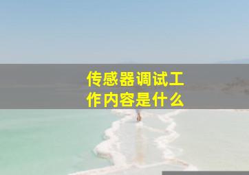 传感器调试工作内容是什么