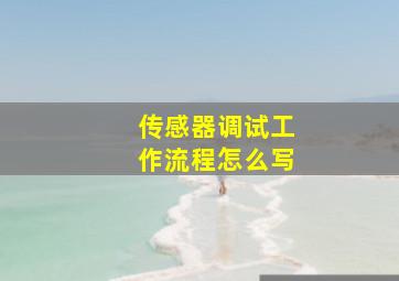 传感器调试工作流程怎么写