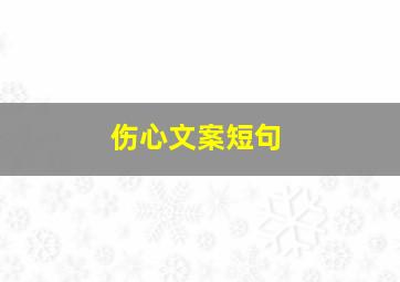 伤心文案短句