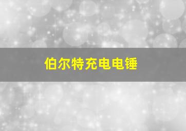 伯尔特充电电锤