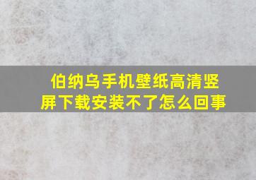 伯纳乌手机壁纸高清竖屏下载安装不了怎么回事