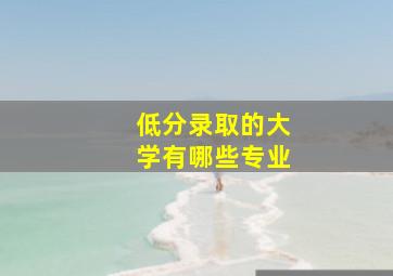 低分录取的大学有哪些专业