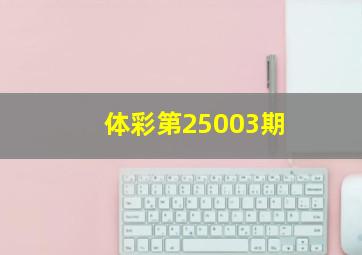 体彩第25003期