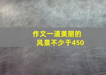 作文一道美丽的风景不少于450