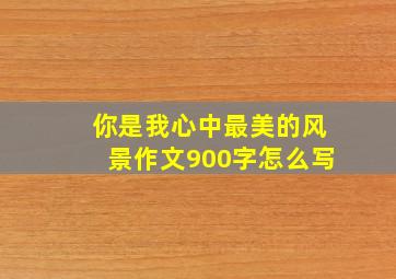 你是我心中最美的风景作文900字怎么写