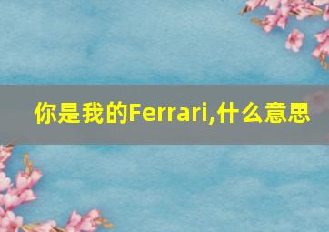 你是我的Ferrari,什么意思