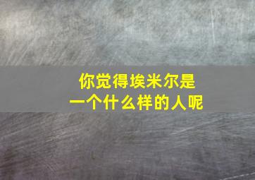 你觉得埃米尔是一个什么样的人呢