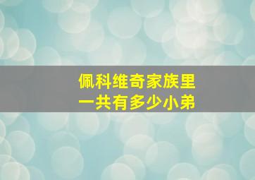 佩科维奇家族里一共有多少小弟