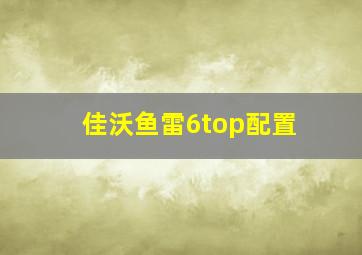 佳沃鱼雷6top配置