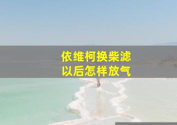 依维柯换柴滤以后怎样放气