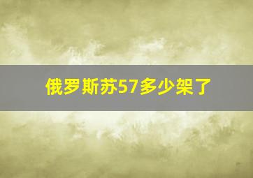 俄罗斯苏57多少架了